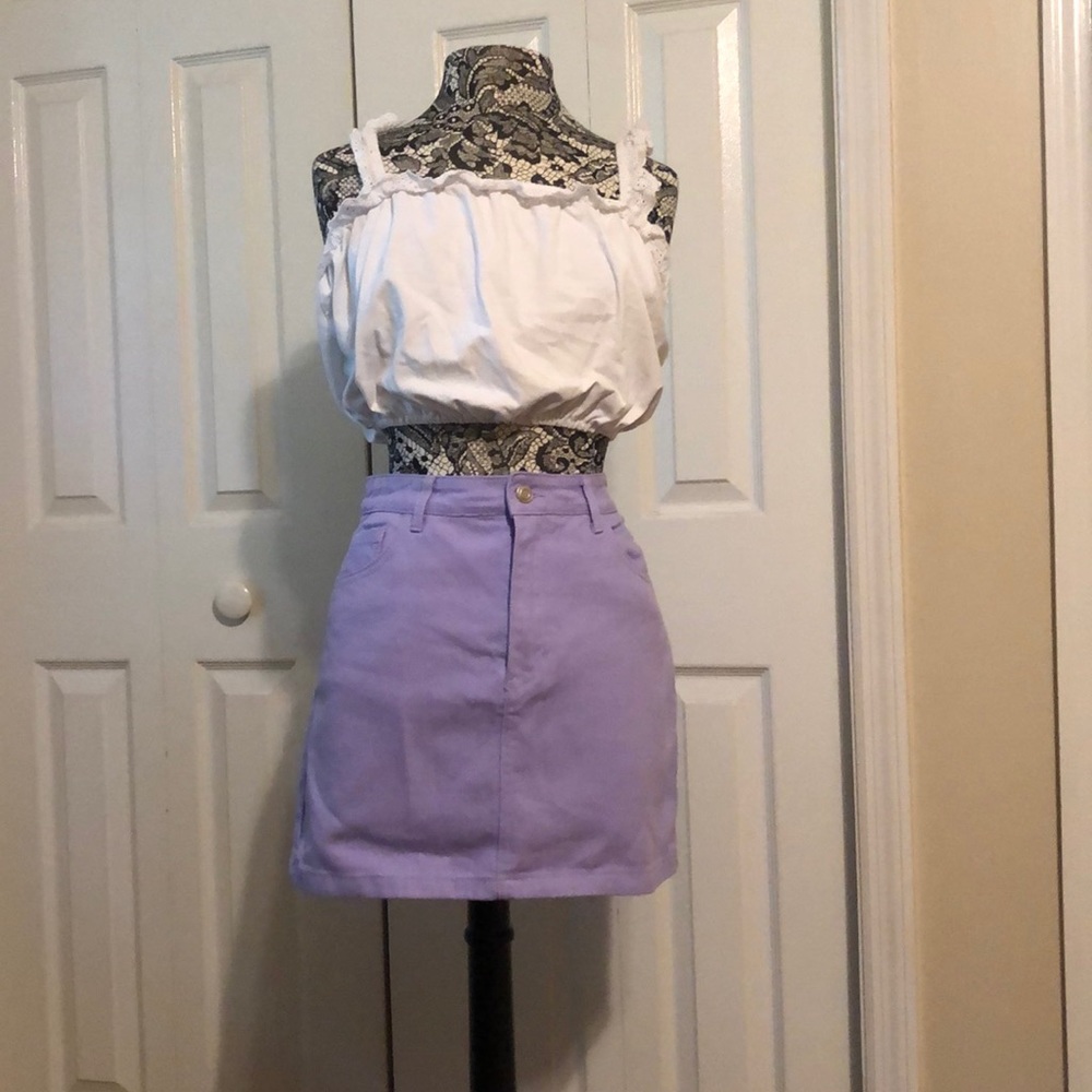 Forever 21 Lavender denim skirt